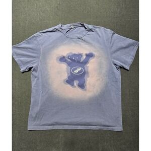 We11done Bear Graphic T-Shirt Purple Cotton Oversized‎ Streetwear Style Small